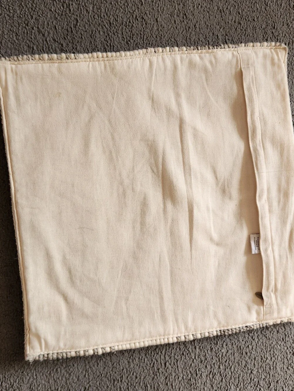 MAGNOLIA HOME Sham Pillow Case Gray Joanna Gaines Wool Cotton 22x22 Fixer Upper